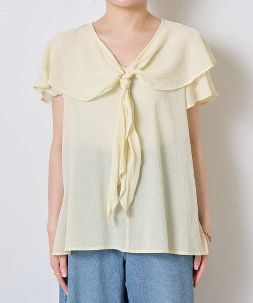 「COLLAGE GALLARDAGALANTE」 半袖ブラウス FREE アイボリー レディース COLLAGE GALLARDAGALANTE 「COLLAGE GALLARDAGALANTE」 半袖