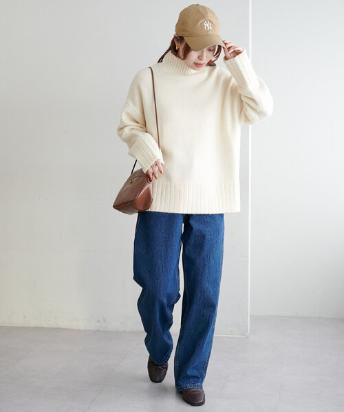 「DISCOAT」 長袖ニット MEDIUM ライトベージュ レディース_画像7