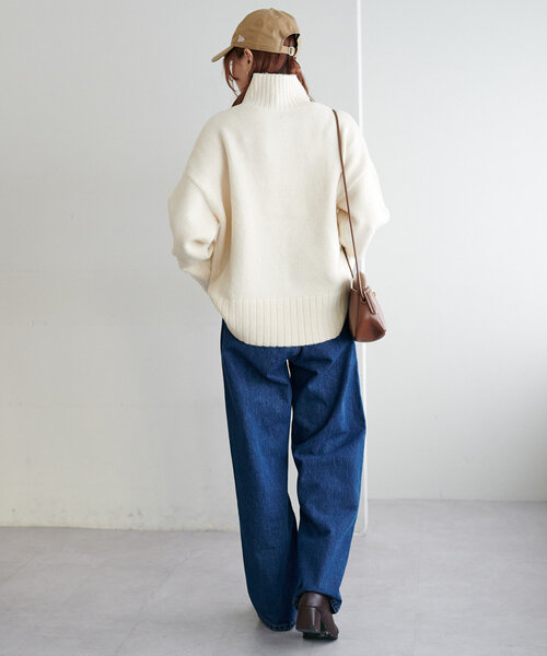 「DISCOAT」 長袖ニット MEDIUM ライトベージュ レディース_画像8