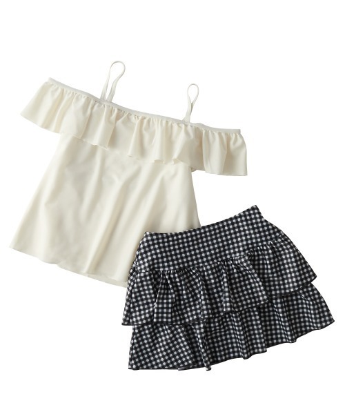 水着 オフショルダーセパレート水着 キッズ 子供 女の子 : ZOZOTOWN