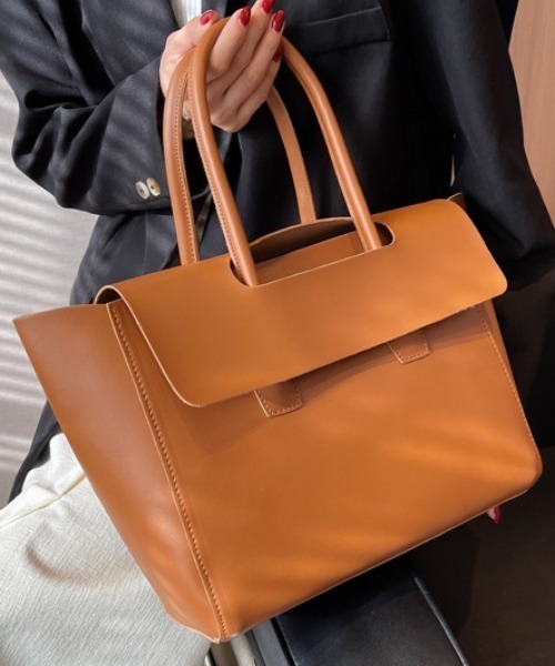 Per sist ence（パーシエンス） トートバッグ フェイクレザーフラップ