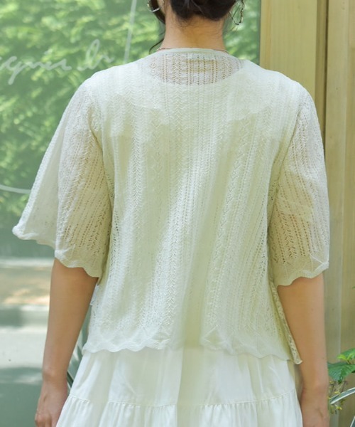 axes femme カーディガン サマーニットボレロ レディース