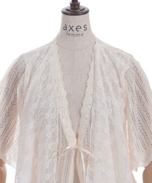 axes femme カーディガン サマーニットボレロ レディース