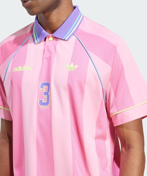 Tシャツ・カットソー [ADIDAS] JCQUARD JERSEY adidas tシャツ ジャカード・ストライプ・ジャージー JCQUARD