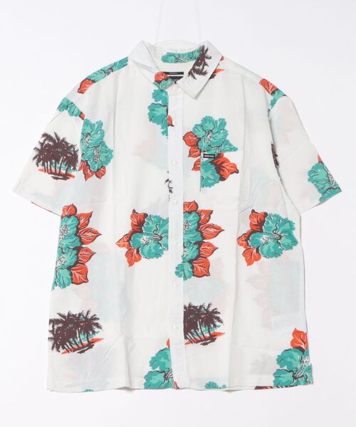 BRIXTON（ブリクストン） シャツ 半袖シャツ 花柄 CRU PRINT S/S WVN