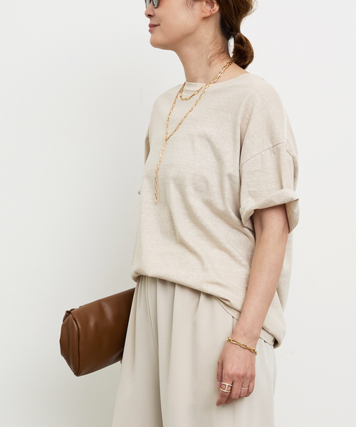 DEUXIEME CLASSE - Deuxieme Classe  neat Tシャツ　ベージュ Deuxieme Classe（ドゥーズィエムクラス）の「*neat Tシャツ（T