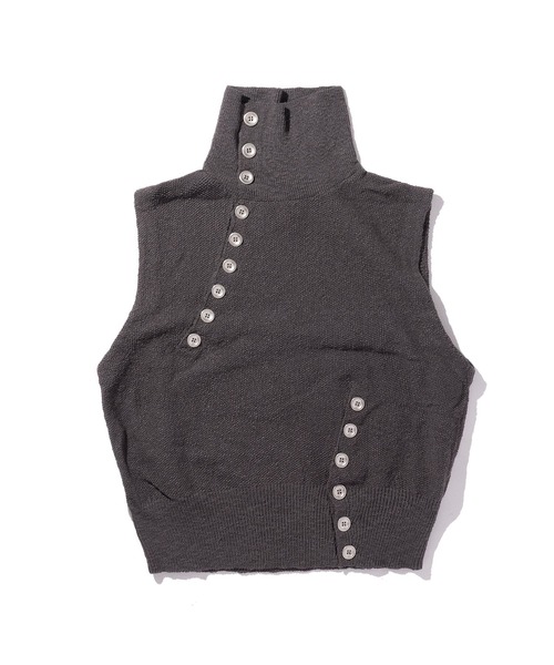 ベスト・ジレ Vest layered blouson L/BEG1 LEATHER VEST｜muller of yoshiokubo(ミュラーオブヨシオクボ