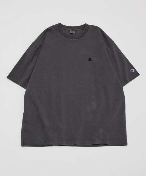 「Champion」 半袖Tシャツ MEDIUM ブルーグリーン メンズ