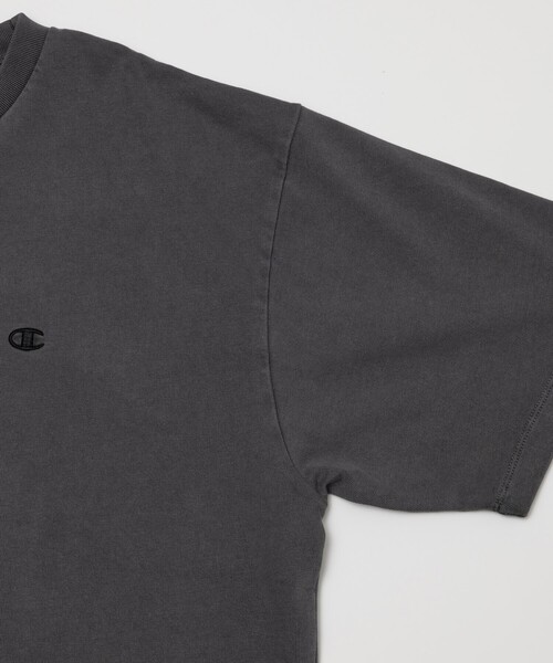 「Champion」 半袖Tシャツ MEDIUM ブルーグリーン メンズ
