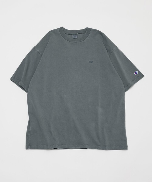 「Champion」 半袖Tシャツ MEDIUM ブルーグリーン メンズ