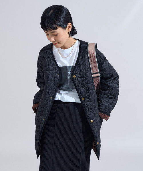 FREAK'S STORE　リバーシブルモッズコート　キルト　オーバーコート FREAK'S STORE ミリタリージャケット モッズコート 変形ステッチ