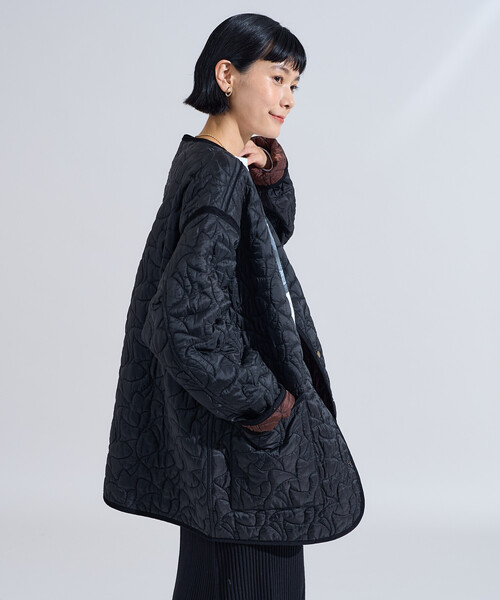 FREAK'S STORE　リバーシブルモッズコート　キルト　オーバーコート FREAK'S STORE リバーシブルモッズコート キルト オーバーコート