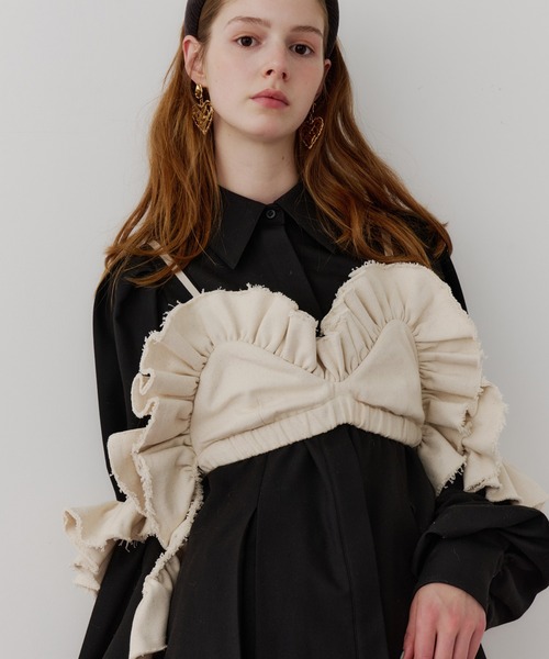 J1U by LA BELLE ETUDE ボリュームドレープフリルビスチェ レディース