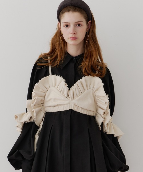 J1U by LA BELLE ETUDE ボリュームドレープフリルビスチェ レディース