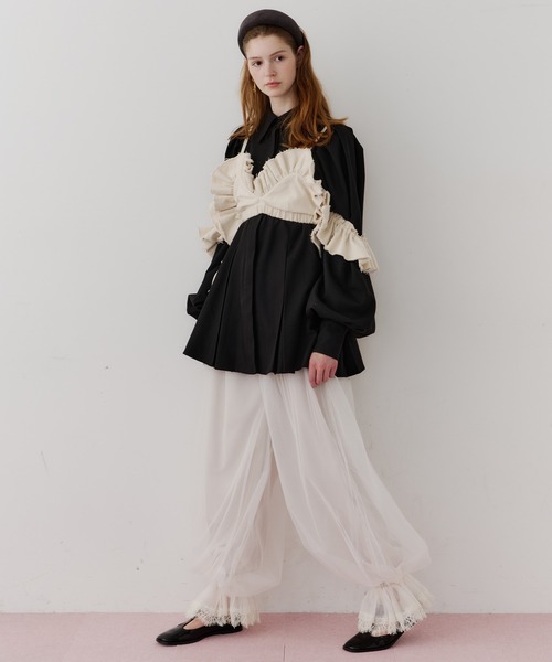 J1U by LA BELLE ETUDE ボリュームドレープフリルビスチェ レディース