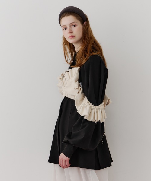 J1U by LA BELLE ETUDE ボリュームドレープフリルビスチェ レディース