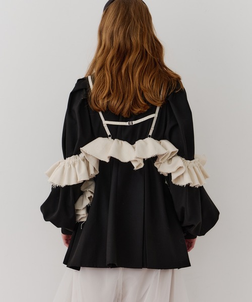 J1U by LA BELLE ETUDE ボリュームドレープフリルビスチェ レディース