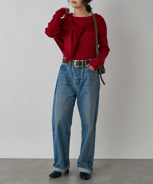 ジーンズ デニム デニムパンツ 「MONN.:.」「3サイズ展開」OKAYAMAストレートデニム レディースの画像