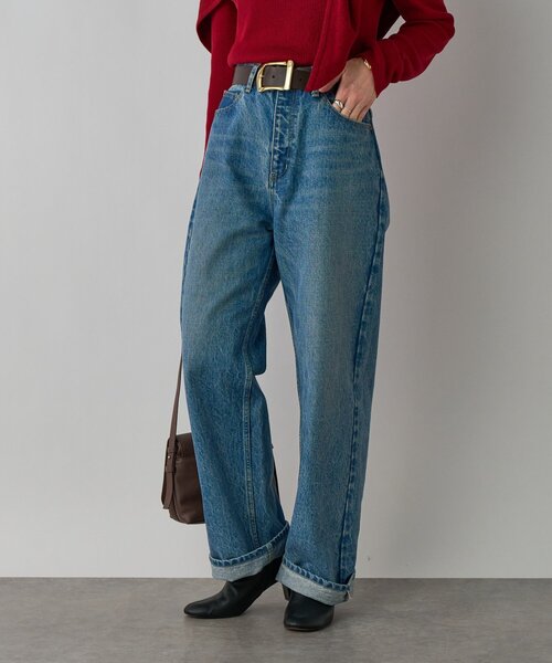 ジーンズ デニム デニムパンツ 「MONN.:.」「3サイズ展開」OKAYAMAストレートデニム レディースの画像