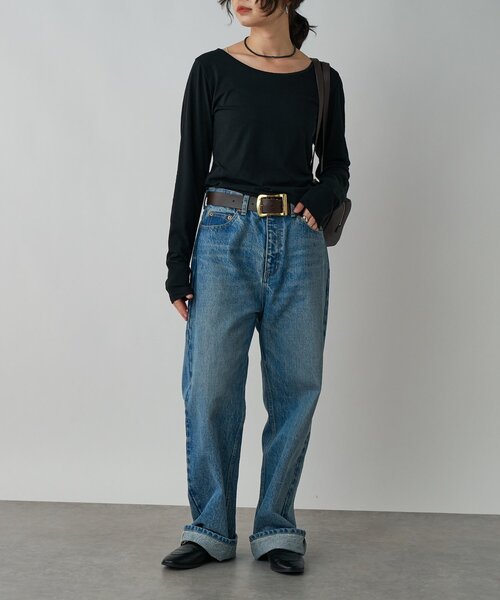 ジーンズ デニム デニムパンツ 「MONN.:.」「3サイズ展開」OKAYAMAストレートデニム レディースの画像