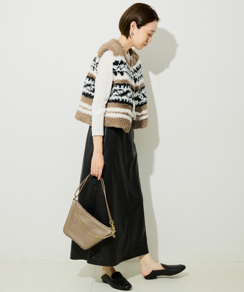 SLOBE IENA（スローブイエナ） ベスト ジレ 「WEB限定/追加」フェイク