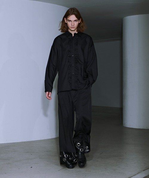Ellno Loset（エルノロゼット） シャツ ドレッシーロングフリルシャツ