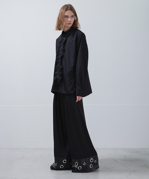 Ellno Loset（エルノロゼット） シャツ ドレッシーロングフリルシャツ