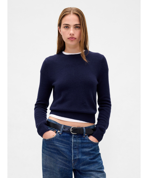 GAP アメリカ古着❗️women's Lニットセーター紺色ネイビー ギャップ GAP ウールニットセーター メンズXL 古着 柄 ネイビー 紺