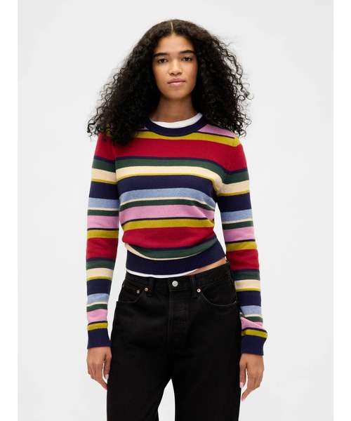 GAP SANDYLIANG カシミヤタッチ クロップドセーター GAP（ギャップ） ニット セーター CashSoft カシミヤタッチ クルー