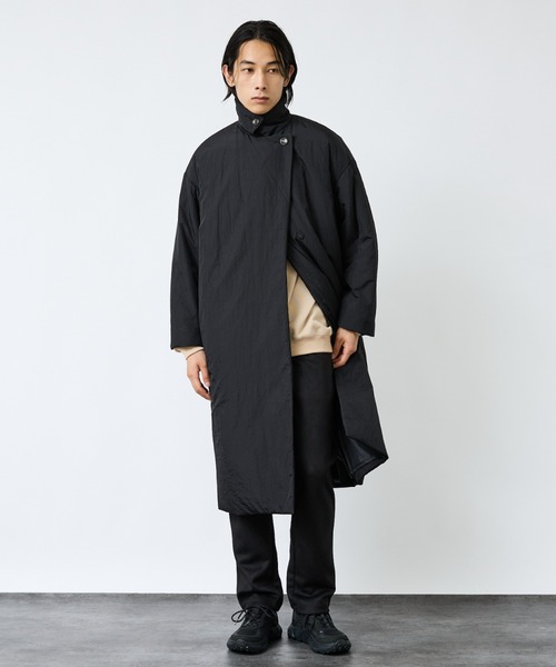 【土日セール】NOMINE　3WAY中綿ロングコート　ブラック 3WAYカラー中綿ロングコート｜NOMINE / ノミネ