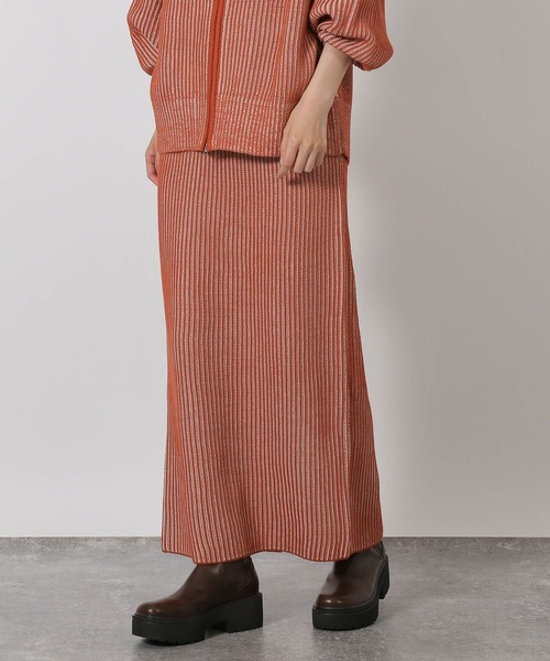 LAKOLE（ラコレ） スカート 配色ニットナロースカート / 581261
