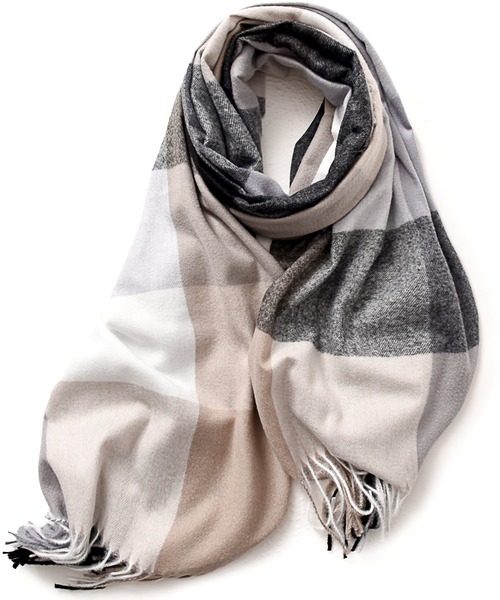 JOHNNY WOLF（ジョニーウルフ） マフラー CHAT チェック フリンジ 大判