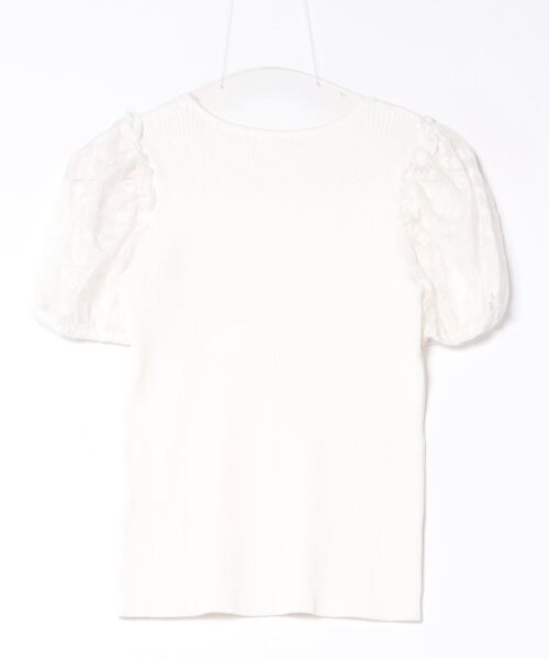 「CALNAMUR」 半袖ニット FREE ホワイト レディース_画像2