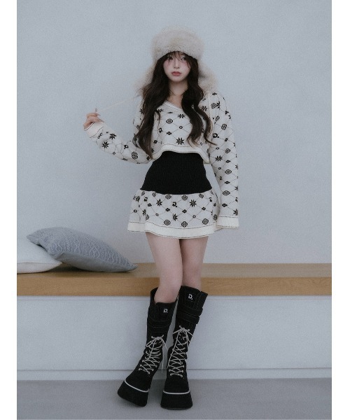 Darich（ダーリッチ） ブーツ Dロゴボリュームステッチロングブーツ