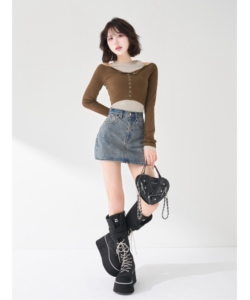 Darich（ダーリッチ） ブーツ Dロゴボリュームステッチロングブーツ