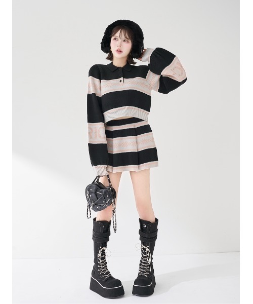 Darich（ダーリッチ） ブーツ Dロゴボリュームステッチロングブーツ