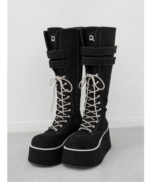 Darich（ダーリッチ） ブーツ Dロゴボリュームステッチロングブーツ