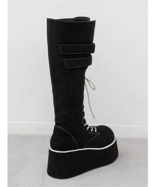 12/１０まで限定値下げ試着のみダーリッチDロゴボリュームステッチロングブーツ Dロゴボリュームステッチロングブーツ – Darich (ダーリッチ)