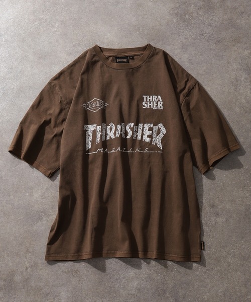 「THRASHER」 半袖Tシャツ X-LARGE イエロー メンズ_画像3