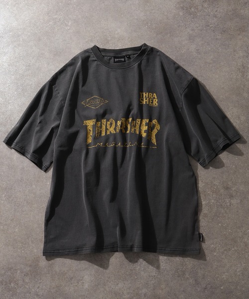 「THRASHER」 半袖Tシャツ X-LARGE イエロー メンズ_画像7