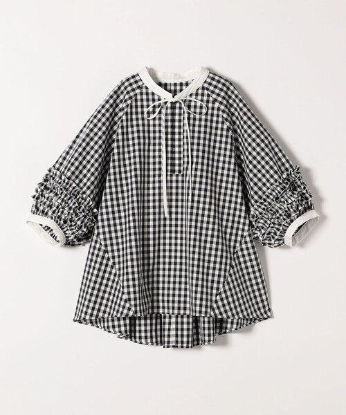 「SHIPS」 半袖ブラウス ONE SIZE ネイビー レディースの画像