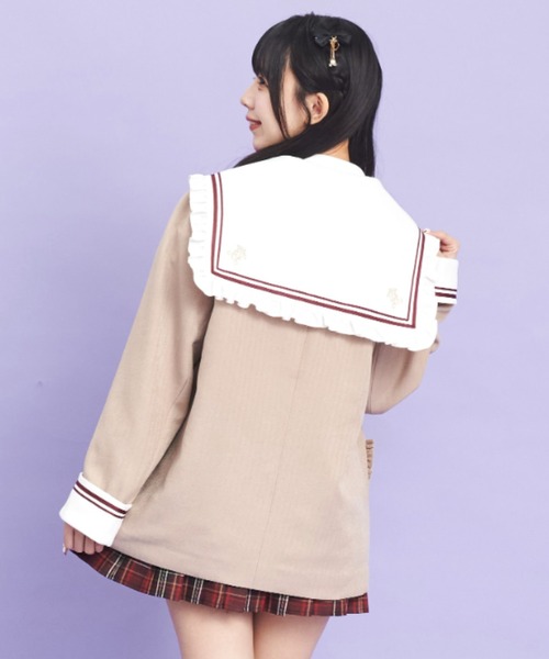 ピンクベージュ♡セーラーコート リボンセーラーコート ｜ LIZ LISA（リズリサ）公式通販 ｜ Tokyo