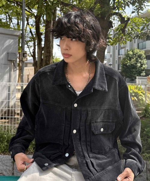 NAKER コート ジャケット コーデュロイワークショートジャケット