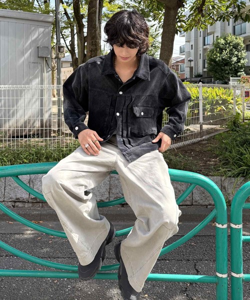 NAKER コート ジャケット コーデュロイワークショートジャケット 