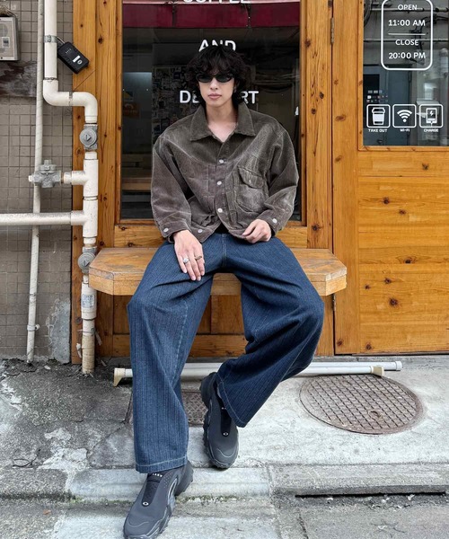 NAKER コート ジャケット コーデュロイワークショートジャケット 