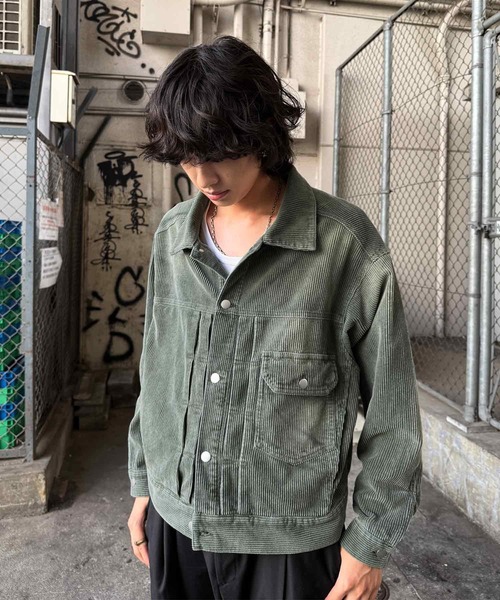 NAKER コート ジャケット コーデュロイワークショートジャケット