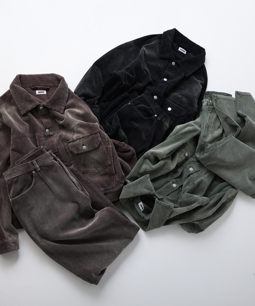 NAKER コート ジャケット コーデュロイワークショートジャケット 