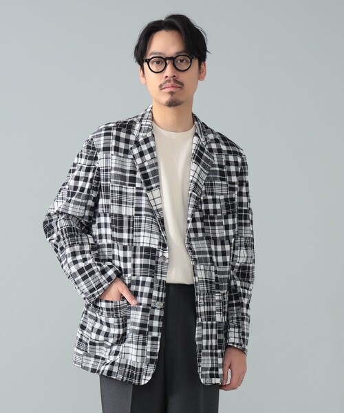 美品　ブルックスブラザーズ チェック柄テーラードジャケット メンズ サイズ38S ウール／カシミヤ ガンクラブチェック 段返り3釦ジャケット TOKYO