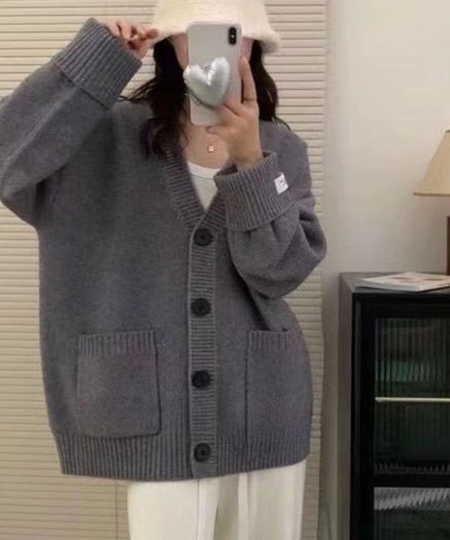 カーディガン ワッペン付き ミドルカーディガン レディース : ZOZOTOWN