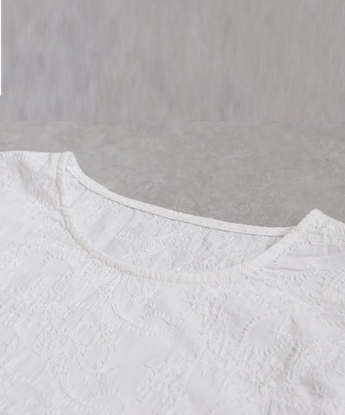 「antiqua」 7分袖ブラウス ONESIZE ブラック レディース_画像3